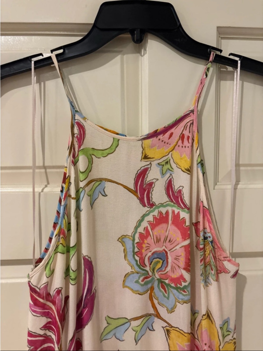 Zara Cream Maxi Dress with Pink, Green and Blue Floral Print - Picture 7 of 10